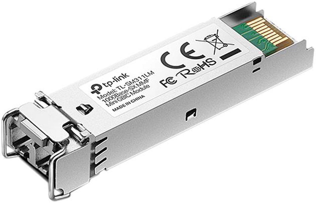 TP-LINK Gigabit SFP Module, 1000Base-SX Multi-mode Fiber Mini GBIC Module, Plug and Play, LC/UPC Interface, Up to 550/220m Distance (TL-SM311LM)