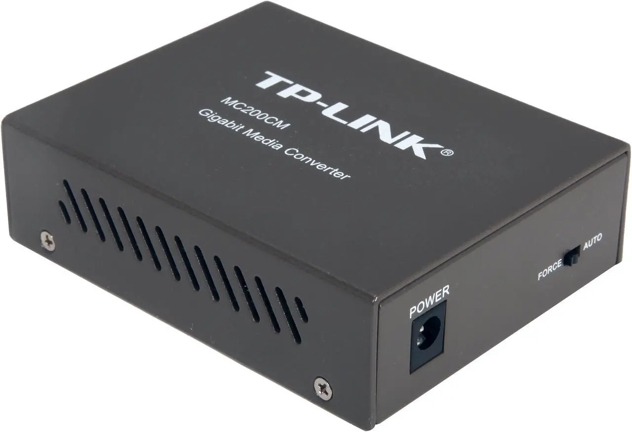 Main image of TP-Link Gigabit SFP to RJ45 Fiber Media Converter, Fiber to Ethernet Converter 10/100/1000Mbps RJ45 Port to 1000Base-SX Multi-Mode Fiber (MC200CM) Black