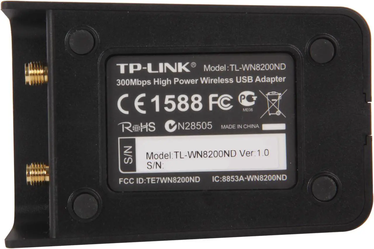 Alt view image 6 of 6 - TP-Link TL-WN8200ND High Power Wireless Adapter IEEE 802.11b/g/n Mini USB Up to 300Mbps Wireless Data Rates