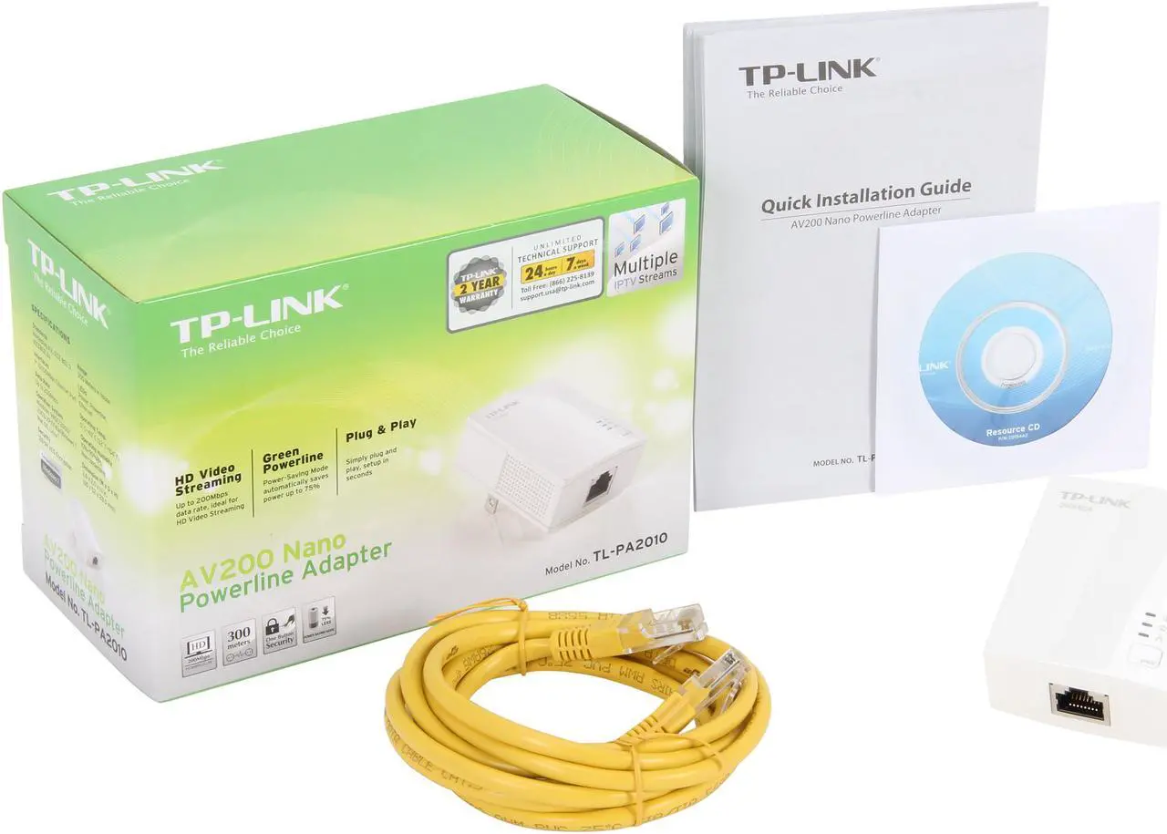 Alt view image 4 of 4 - TP-Link TL-PA2010 AV200 Nano Powerline Adapter Up to 200Mbps