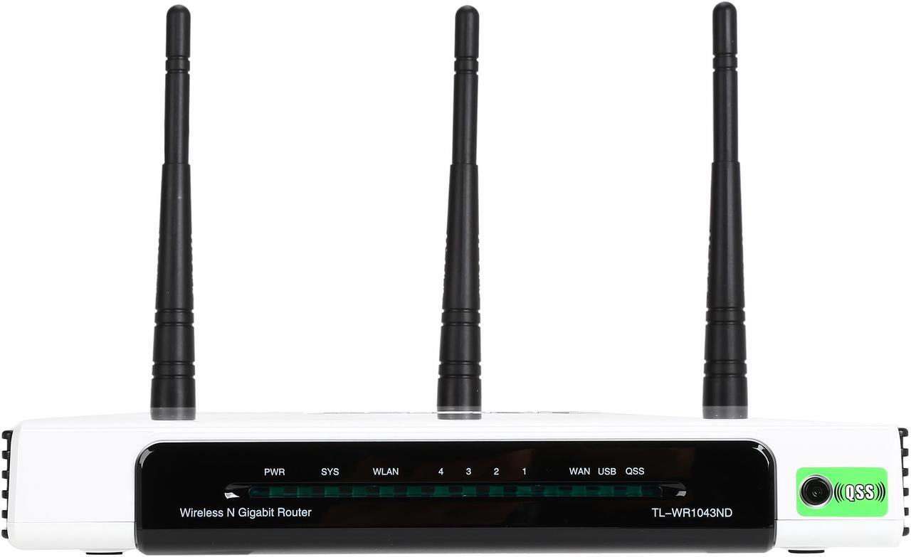 Alt view image 3 of 6 - TP-LINK TL-WR1043ND V1 Wireless N300 Gigabit Router-Certified Refurbished