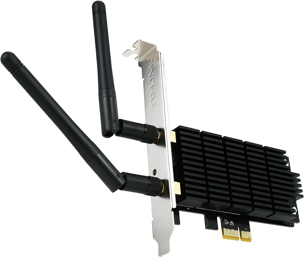 TP-Link AC1300 PCIe WiFi PCIe Card (Archer T6E) - 2.4G/5G Dual Band Wireless PCI Express Adapter, Low Profile, Long Range, Heat Sink Technology, Supports Windows 10/8.1/8/7/XP