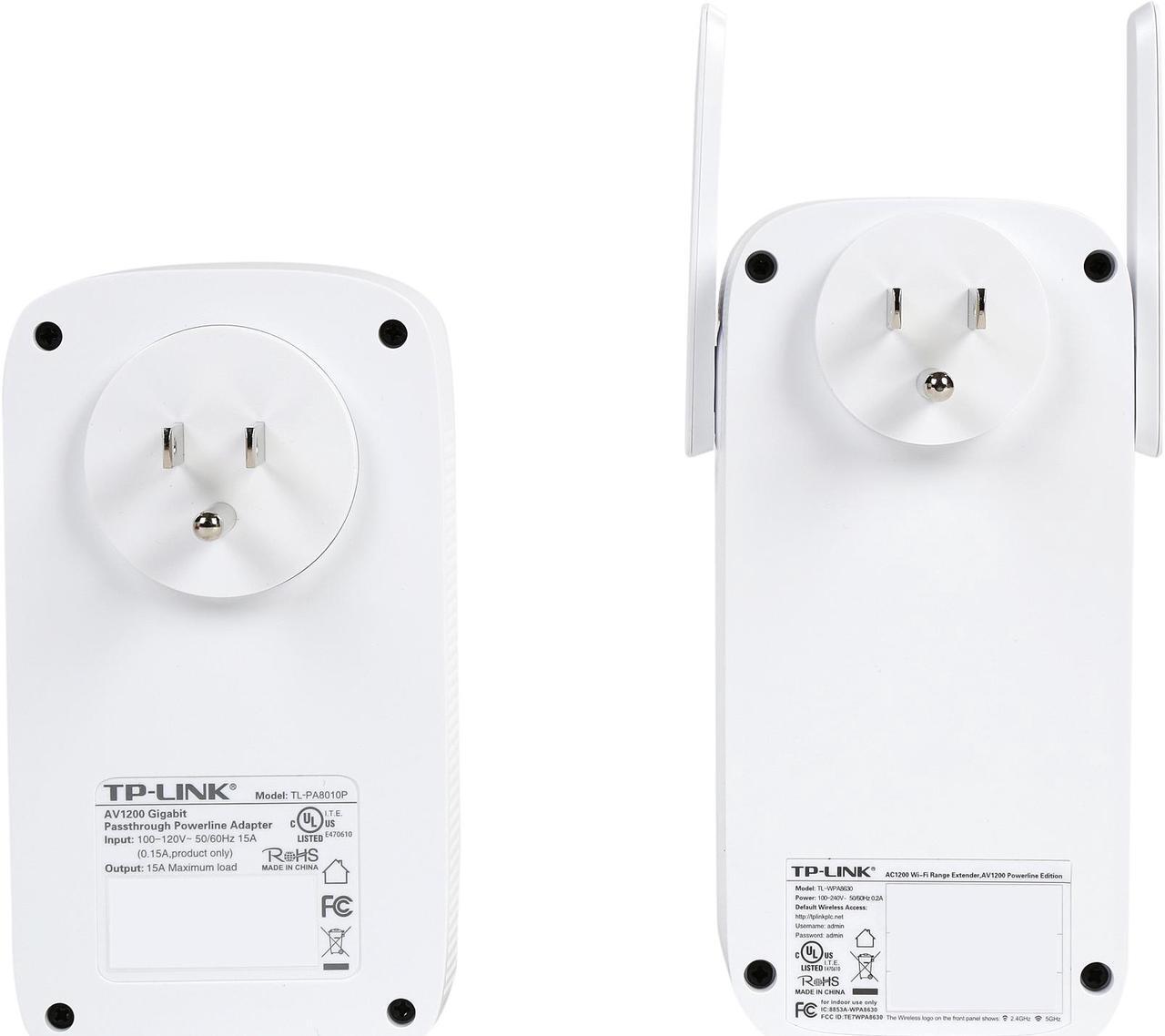 Alt view image 5 of 7 - TP-Link AV1300 Powerline WiFi Extender (TL-WPA8630 KIT) - Powerline Adapter with AC1350 Dual Band WiFi, Gigabit Port, 2X2 MIMO with Beamforming, Plug & Play, Power Saving, Ideal for Smart TV