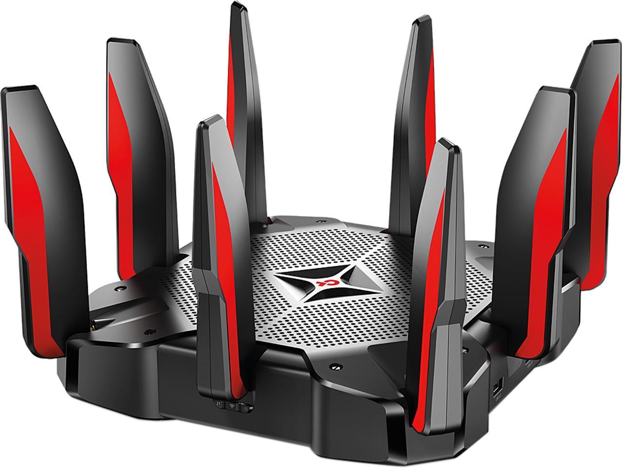 TP-Link AC5400 Tri Band WiFi Gaming Router(Archer C5400X) – MU-MIMO Wireless Router, 1.8GHz Quad-Core 64-bit CPU, Game First Priority, Link Aggregation, 16GB Storage, Airtime Fairness