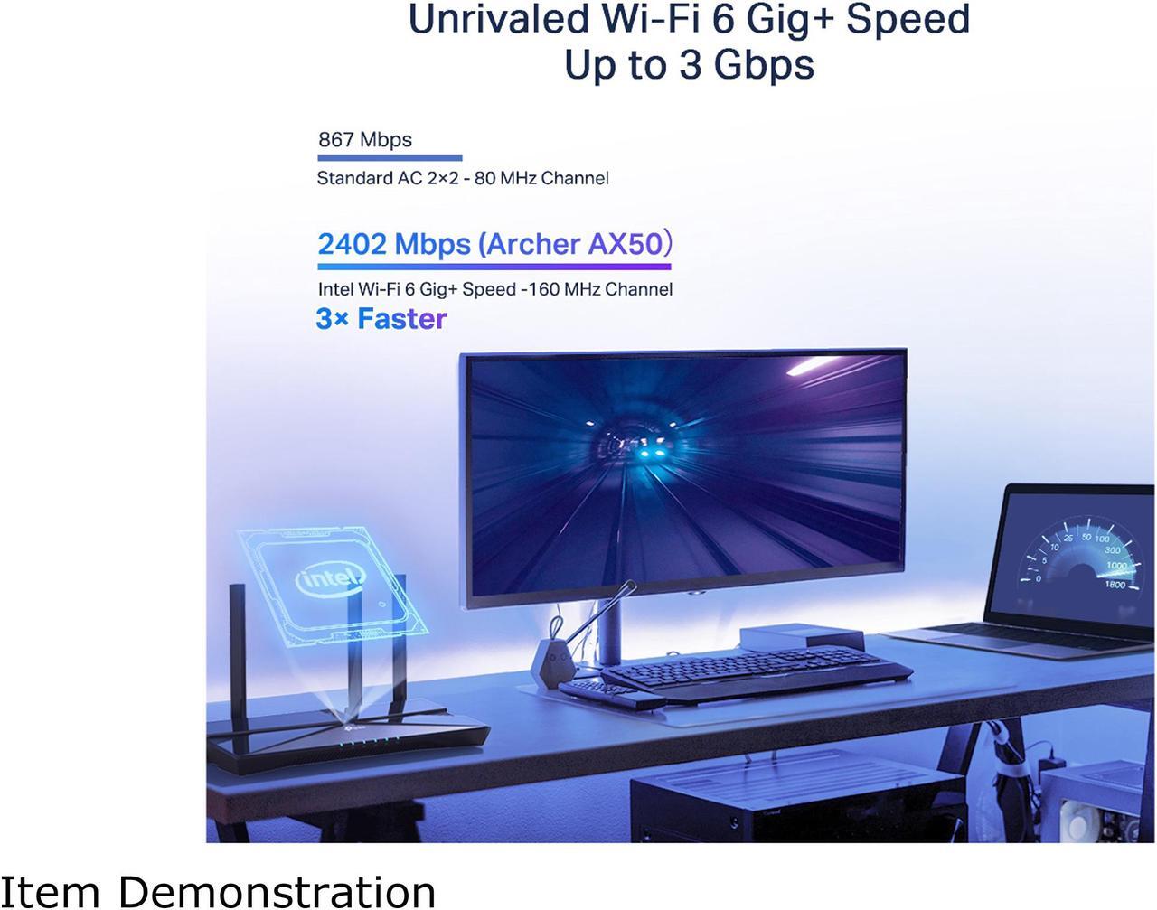Alt view image 4 of 7 - TP-Link WiFi 6 AX3000 Smart WiFi Router (Archer AX50) – 802.11ax Router, Gigabit Router, Dual Band, OFDMA, MU-MIMO, Parental Controls, Built-in HomeCare, Works with Alexa