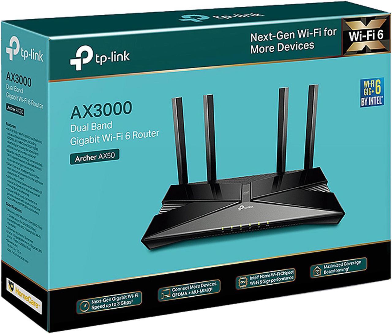 Alt view image 7 of 7 - TP-Link WiFi 6 AX3000 Smart WiFi Router (Archer AX50) – 802.11ax Router, Gigabit Router, Dual Band, OFDMA, MU-MIMO, Parental Controls, Built-in HomeCare, Works with Alexa