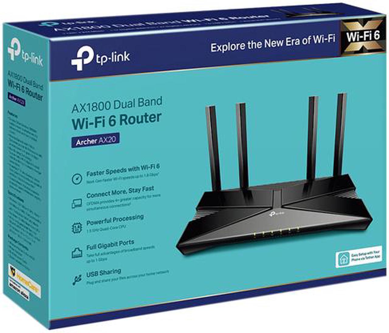 Alt view image 6 of 6 - TP-Link Archer AX20 WiFi 6 Router AX1800 Smart WiFi Router – 802.11ax Router, Dual Band Gigabit Router, Parental Controls, Long Range Coverage
