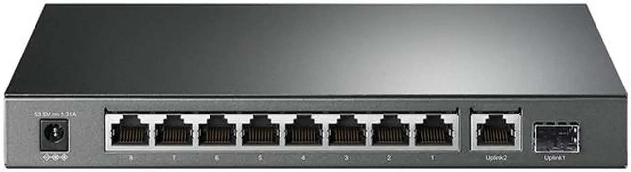 Alt view image 4 of 4 - TP-Link 8 Port Gigabit PoE Switch | 8 PoE+ Ports @63W, w/ 1 Gigabit Port and 1 SFP Slot | Desktop | Plug & Play | Support QoS and IGMP (TL-SG1210P)