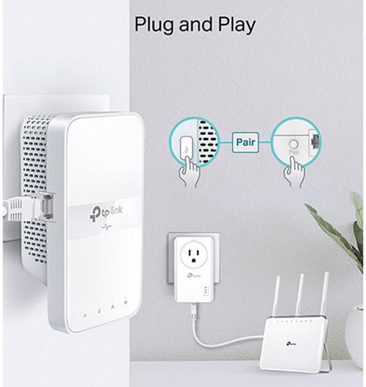 Alt view image 5 of 9 - TP-Link TL-WPA7617 KIT AV1000 Gigabit Passthrough Powerline ac Wi-Fi Kit Powerline: Up to 1000 Mbps
Ethernet: 10/100/1000 Mbps