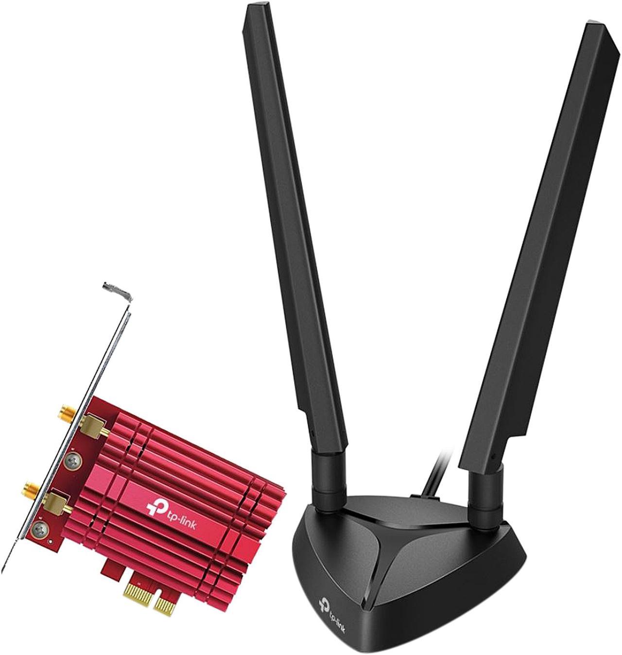 TP-Link WiFi 6E AX5400 PCIe WiFi Card (Archer TXE75E), Tri Band Wireless Adapter with Bluetooth 5.3, WPA3,  MU-MIMO, OFDMA, Heat Sink, Low-Profile Bracket, Supports Windows 11, 10 (64bit)