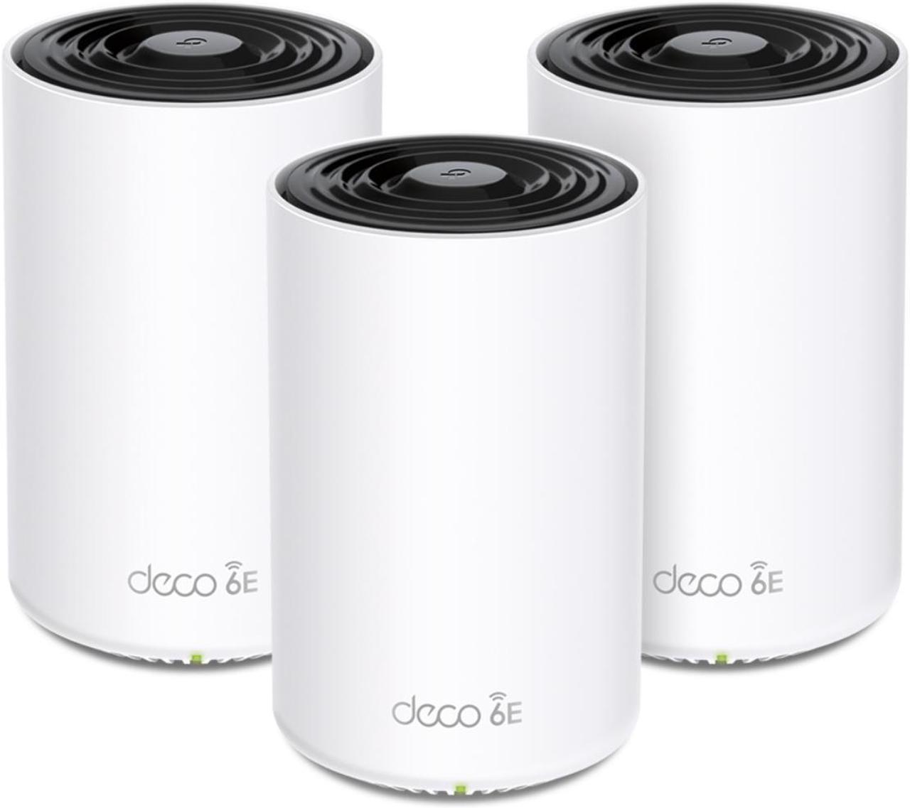 TP-Link Deco AXE5400 Tri-Band WiFi 6E Mesh System(Deco XE75 Pro) - 2.5G WAN/LAN Port, Covers up to 7200 Sq.Ft, Replaces WiFi Router and Extender, AI-Driven Mesh, New 6GHz Band, 3-Pack