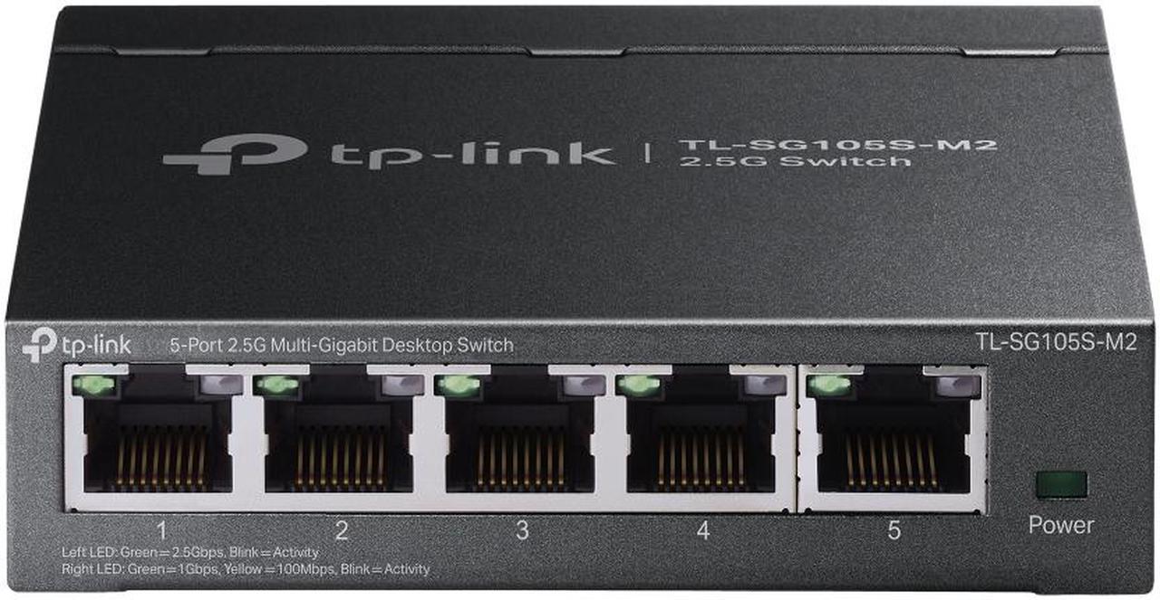 TP-Link TL-SG105S-M2 | 5-Port Multi-Gigabit 2.5G Ethernet Switch | Unmanaged Network Switch | Ethernet Splitter | Plug & Play | Desktop/Wall Mount | Silent Operation