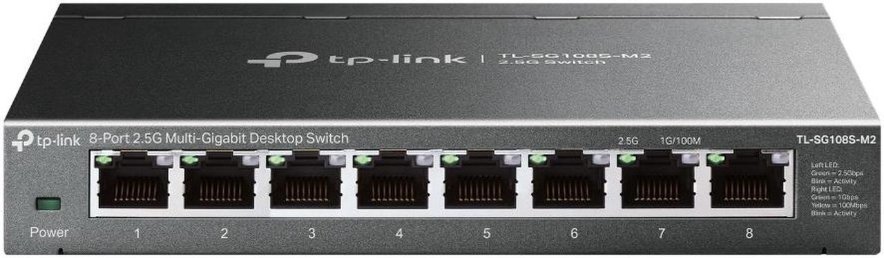 TP-Link TL-SG108S-M2 | 8-Port Multi-Gigabit 2.5G Ethernet Switch | Unmanaged Network Switch | Ethernet Splitter | Plug & Play | Desktop/Wall Mount | Silent Operation