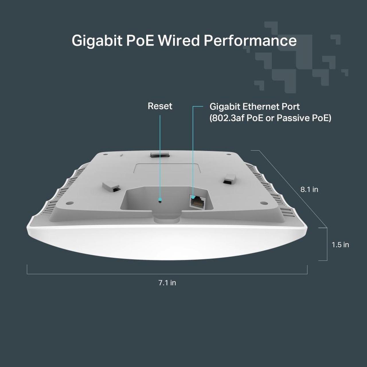 Alt view image 6 of 11 - TP-Link Festa F52 Wireless Access Point AC1350 Gigabit Port Mesh, Seamless Roaming, MU-MIMO, Self-Organizing Network Free Cloud Management PoE Powered, Does not Work with Omada