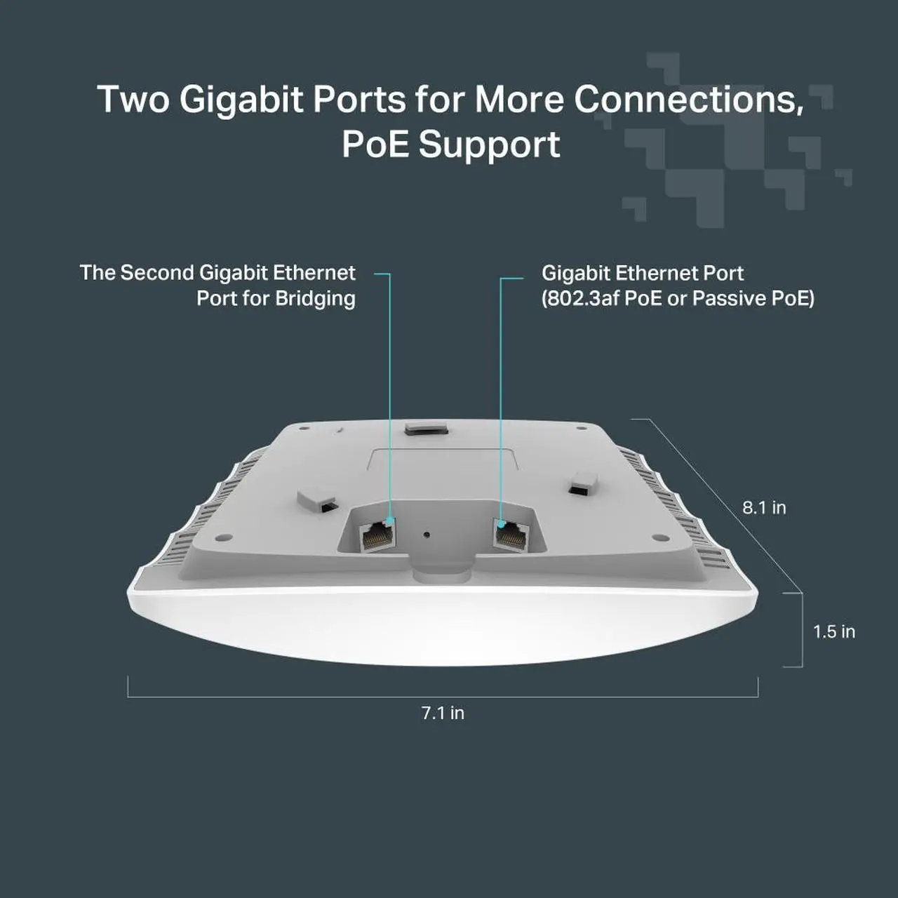 Alt view image 6 of 11 - TP-Link Festa F54 Wireless Access Point AC1750 Gigabit Port Mesh Seamless Roaming, MU-MIMO, Self-Organizing Network Free Cloud Management PoE Powered, Zero-Touch Provisioning