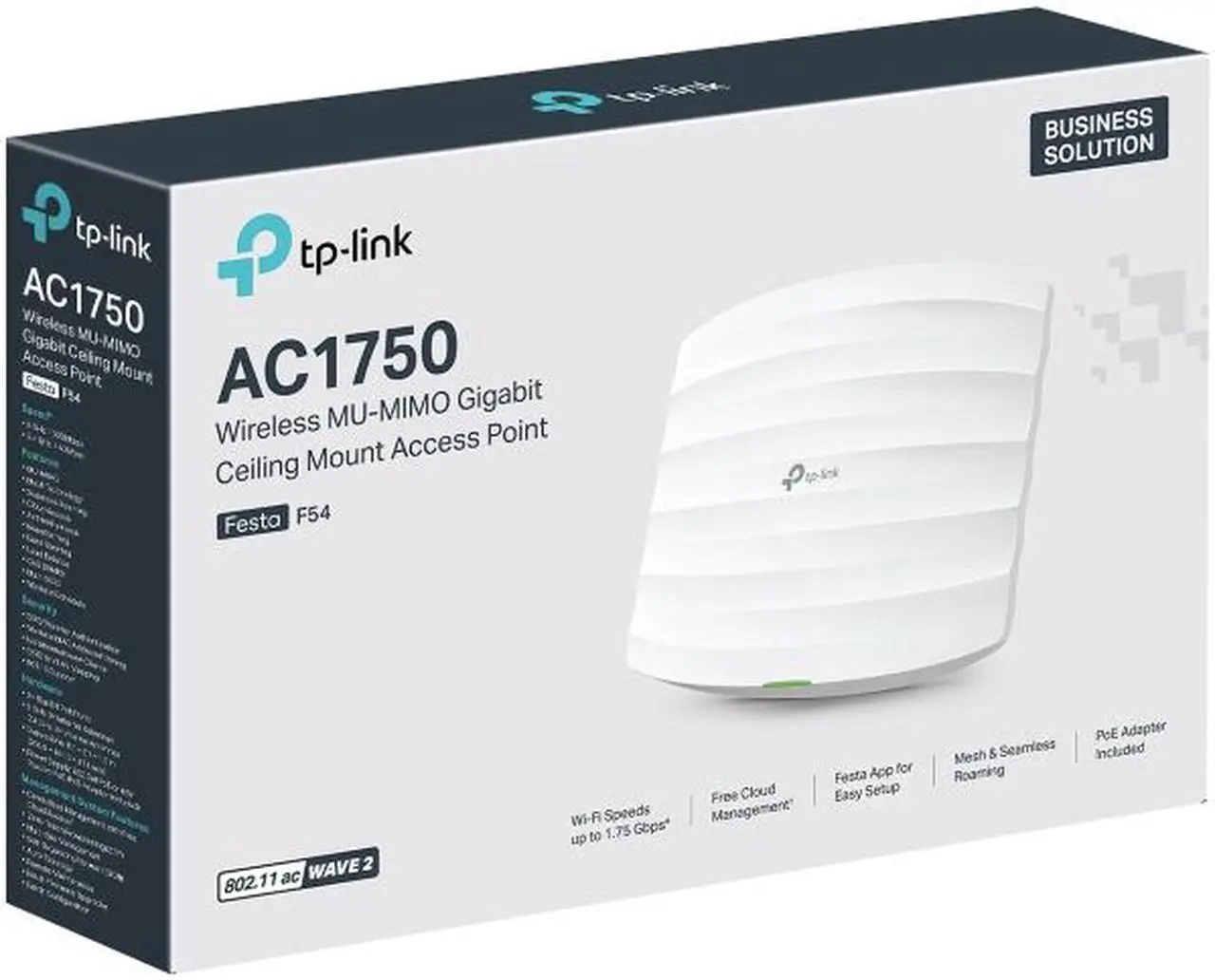 Alt view image 11 of 11 - TP-Link Festa F54 Wireless Access Point AC1750 Gigabit Port Mesh Seamless Roaming, MU-MIMO, Self-Organizing Network Free Cloud Management PoE Powered, Zero-Touch Provisioning