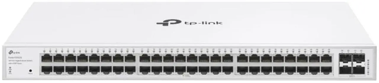 Main image of TP-Link Festa FS352G 52 Port Gigabit Smart Managed Network Switch - 48 RJ45 ports & 4 SFP slots, Free Cloud Access, Static Routing, Vlan, IGMP Snooping, rack-mountable, fanless, Does not work w/ Omada
