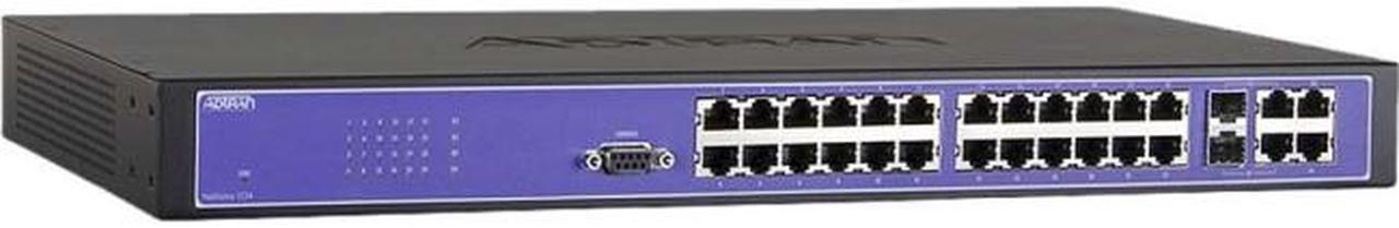 Adtran NetVanta 1000 Series 1700595G1 CLI HTTP Syslog SNMP v3 n-Command IEEE 802.1p QoS IEEE 802.1Q VLAN Web-based Management  NetVanta 1234 PoE 24-Port Layer 2 Ethernet Switch