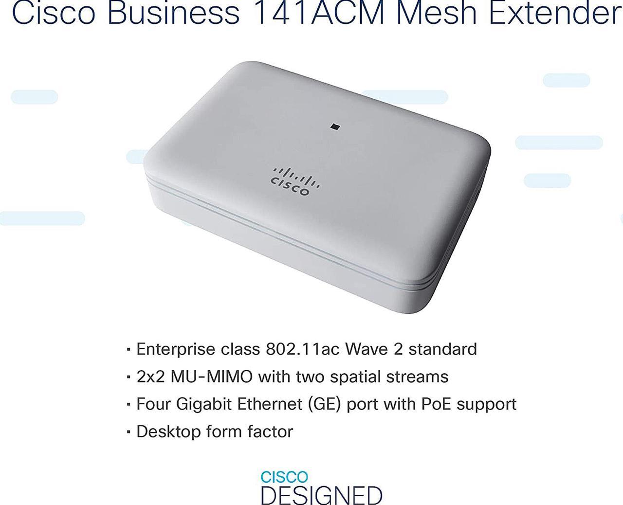 Alt view image 2 of 6 - Cisco 141ACM IEEE 802.11ac 867 Mbit/s Wireless Range Extender