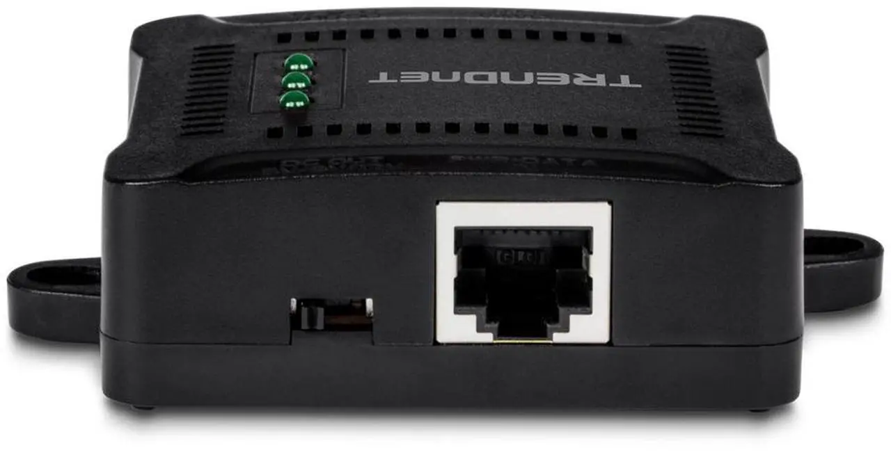 Alt view image 4 of 4 - TRENDnet Gigabit PoE Splitter, 1 x Gigabit PoE Input Port, 1 x Gigabit Output Port, Up to 100m (328 ft), Supports 5V, 9V, 12V Devices, 802.3af PoE Compatible, PoE Powered, Black, TPE-104GS