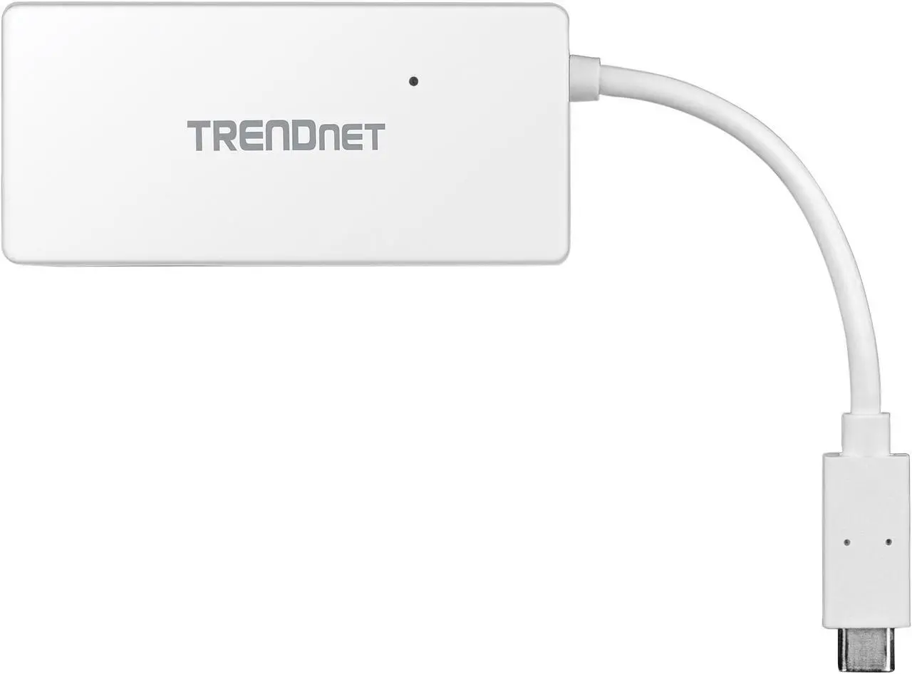 Alt view image 4 of 5 - TRENDnet 4-Port USB C to USB Hub, TUC-H4E, 4 x USB 3.0 Ports, Compact Size USB Type-C Multiport Adapter, Compatible with Windows, Mac OS, Backwards Compatible with USB 2.0, White