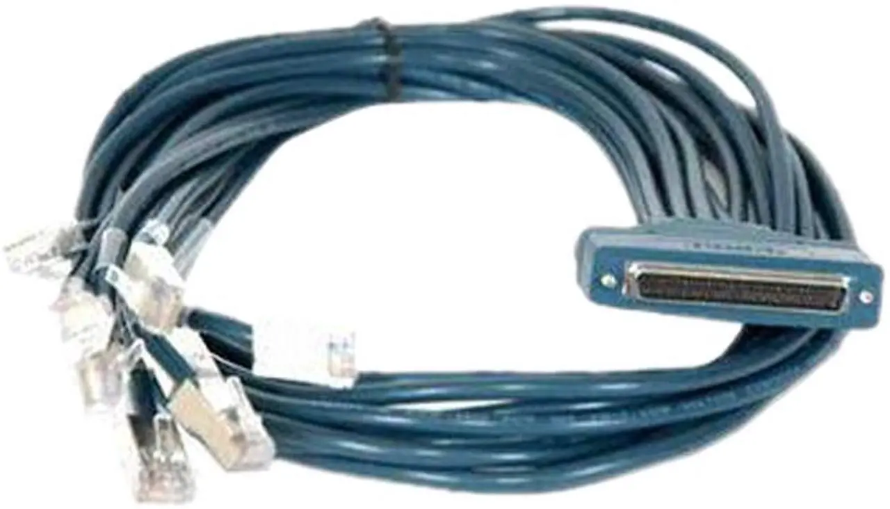 Main image of CISCO CAB-OCTAL-ASYNC= 8 Lead Octal Cable 68pin To 8 Male RJ45s