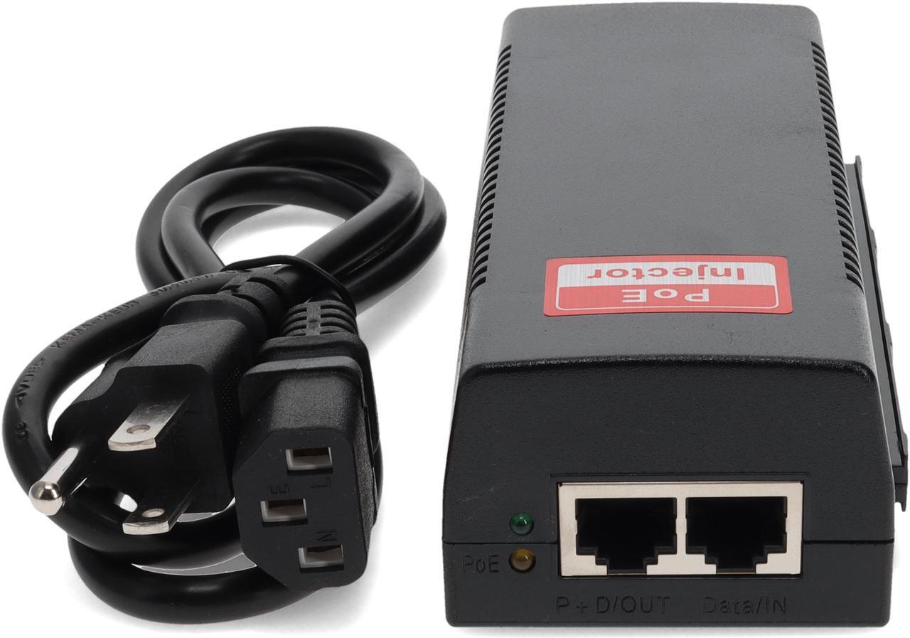 Alt view image 7 of 7 - AddOn 60W POE Power Injector (IEEE802.3af/IEEE802.3at 57v 60W max,10/100Base-T and 10/100/1000Base-T)