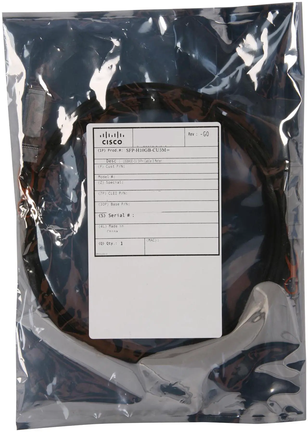 Alt view image 3 of 3 - Cisco Twinax Cable, 9.84ft