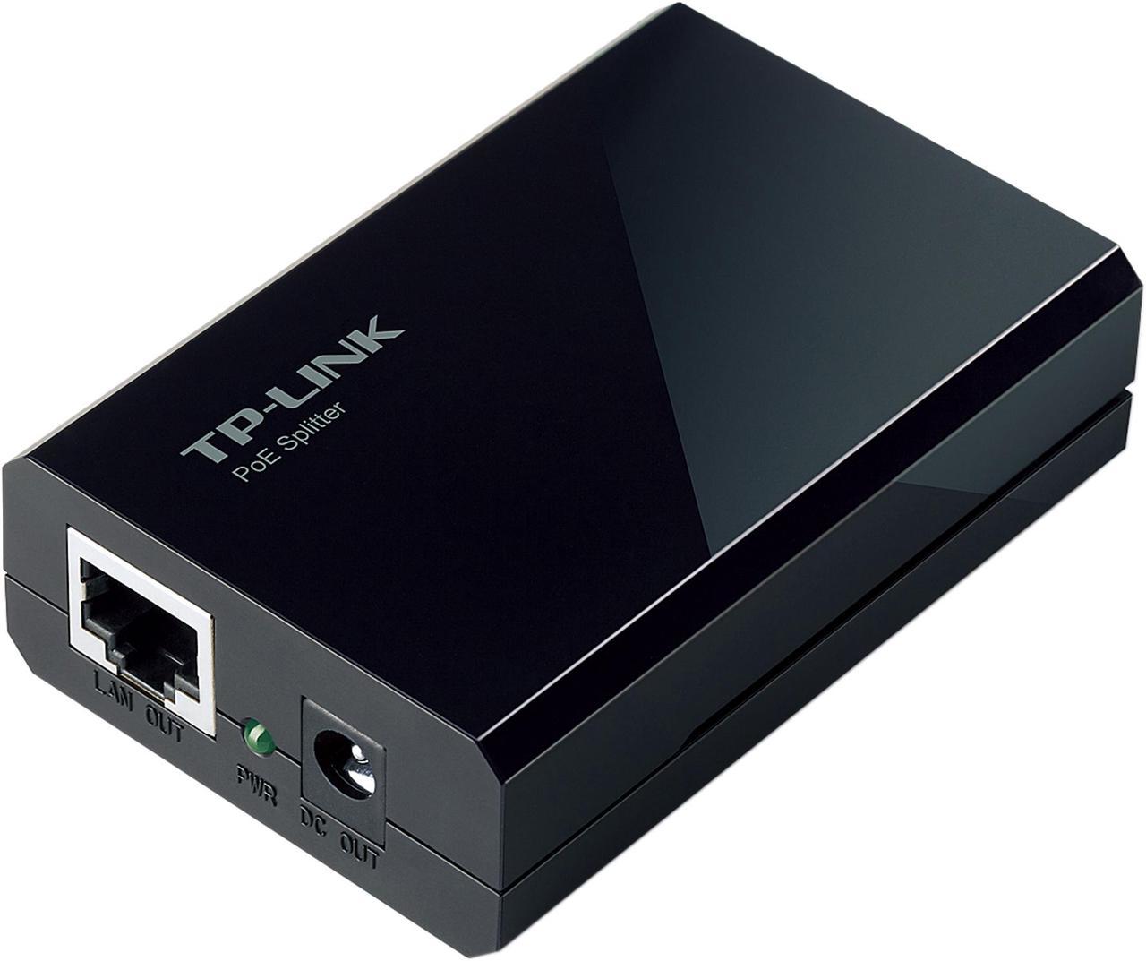 TP-Link PoE Splitter 802.3af Compliant Gigabit Port 5/9/12V DC Power Output Up to 100 meters325 feet TL-PoE10R, Black