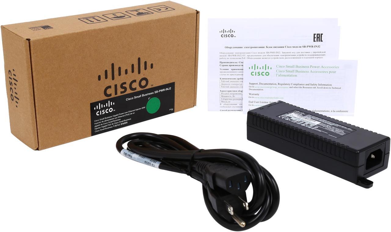 Alt view image 6 of 6 - Cisco Small Business SB-PWR-INJ2-NA Gigabit Power over Ethernet Injector-30W