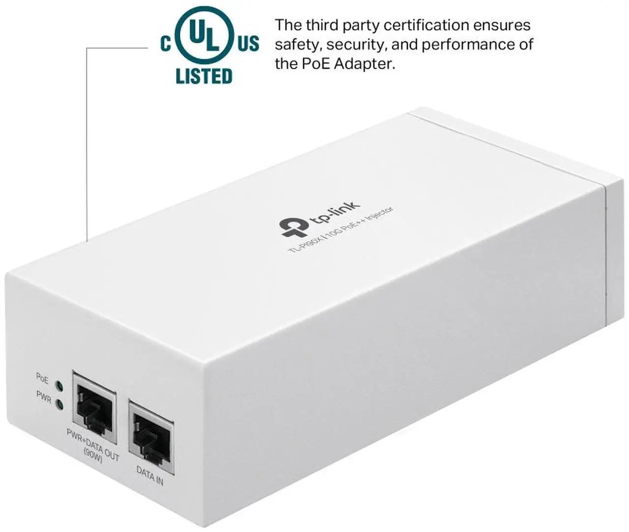 Alt view image 2 of 9 - TP-Link 10G PoE++ Injector, TL-PI90X