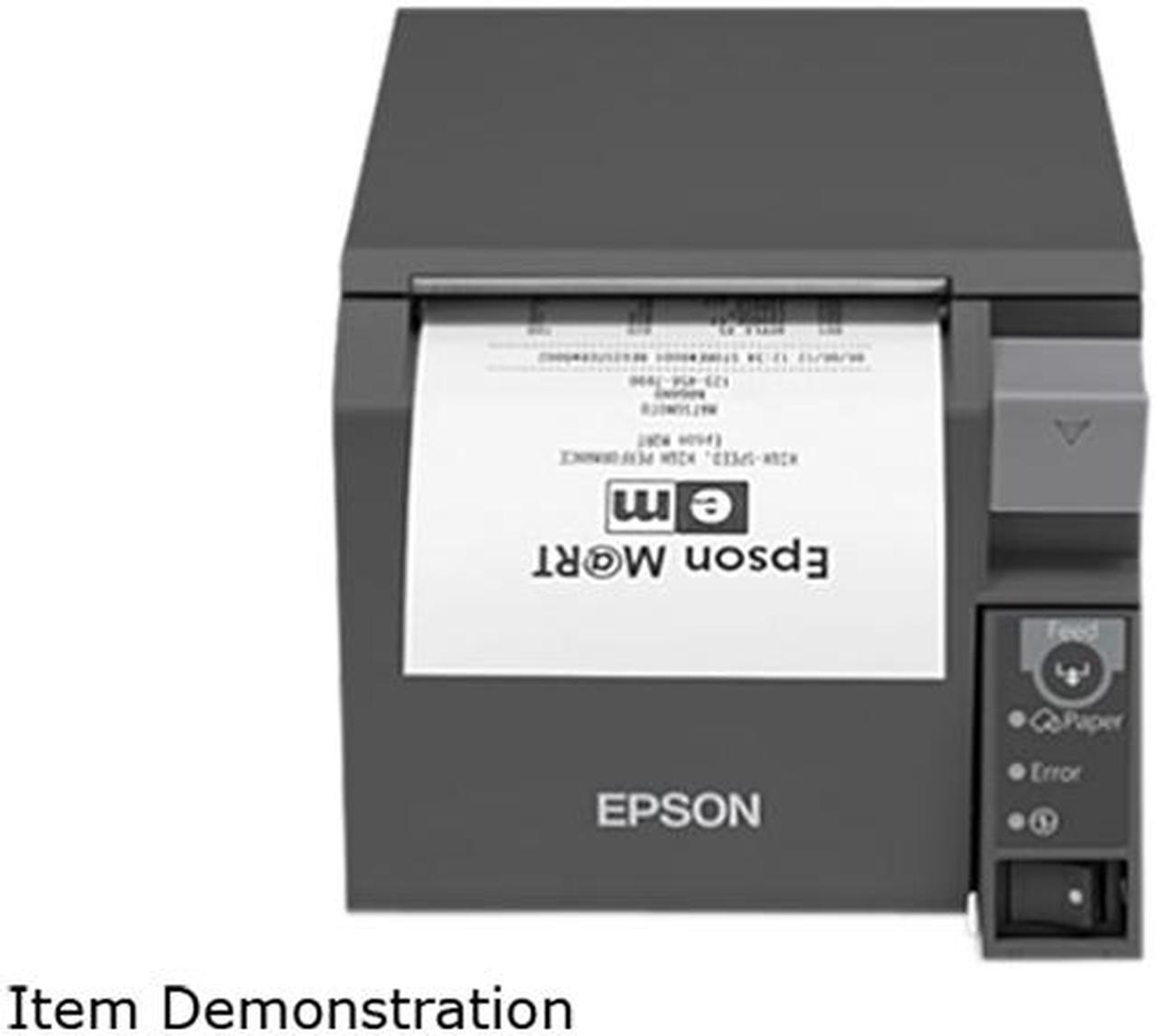 Epson TM-T70II Front-loading Single-station Thermal Printer, USB, Ethernet – mPOS, Dark Gray - C31CD38A9782