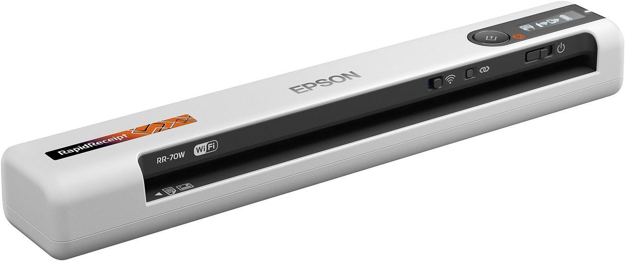 Alt view image 3 of 12 - Epson RapidReceipt RR-70W Wireless Mobile Receipt and Color Document Scanner