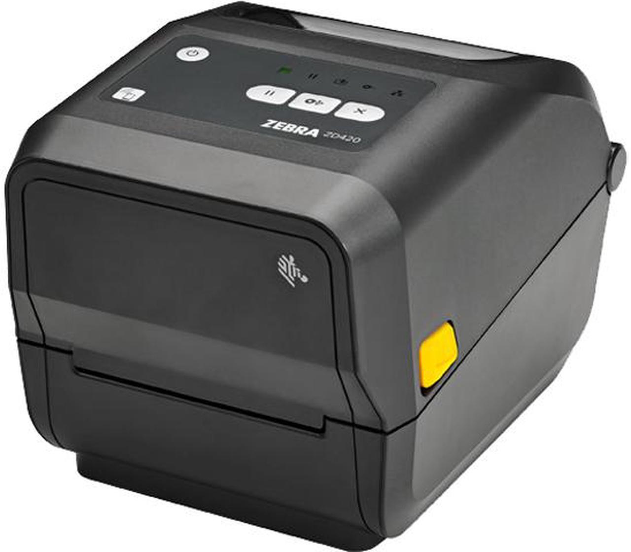 Zebra ZD420 4” Thermal Transfer Desktop Label Printer, 203 dpi, USB, USB Host, Modular Connectivity Slot, 802.11, BT USA/Canada, Standard EZPL - ZD42042-T01W01EZ