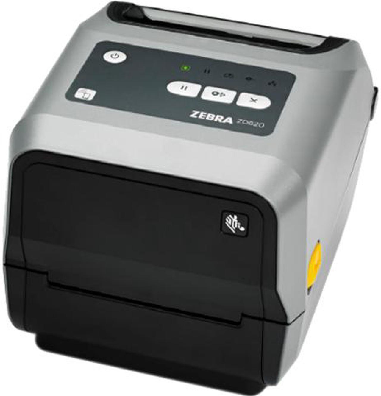 Zebra ZD620t Desktop Thermal Transfer Label Printer, 203 dpi, USB, USB Host, Bluetooth LE, Serial, Ethernet, Cutter, Standard EZPL - ZD62042-T21F00EZ