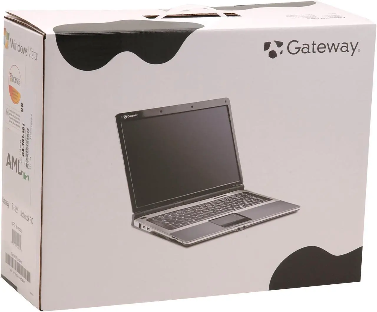 Alt view image 15 of 15 - Gateway Laptop AMD Turion 64 X2 TL-58 1GB Memory 160GB HDD ATI Radeon X1270 14.1" Windows Vista Home Premium T-1622