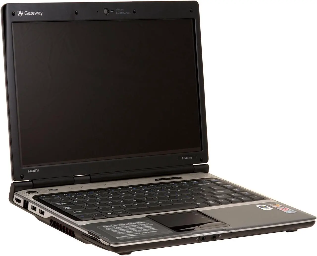 Alt view image 3 of 15 - Gateway Laptop AMD Turion 64 X2 TL-58 1GB Memory 160GB HDD ATI Radeon X1270 14.1" Windows Vista Home Premium T-1622