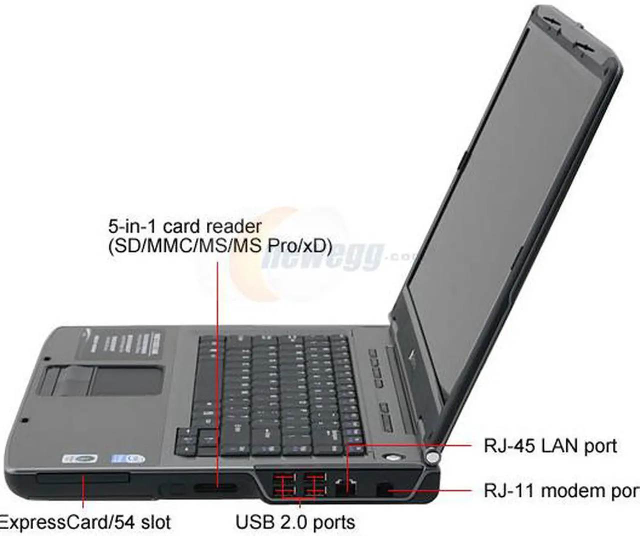 Alt view image 2 of 14 - Gateway Laptop Intel Pentium T2330 2GB Memory 160GB HDD Intel GMA X3100 15.4" Windows Vista Home Premium MT6729