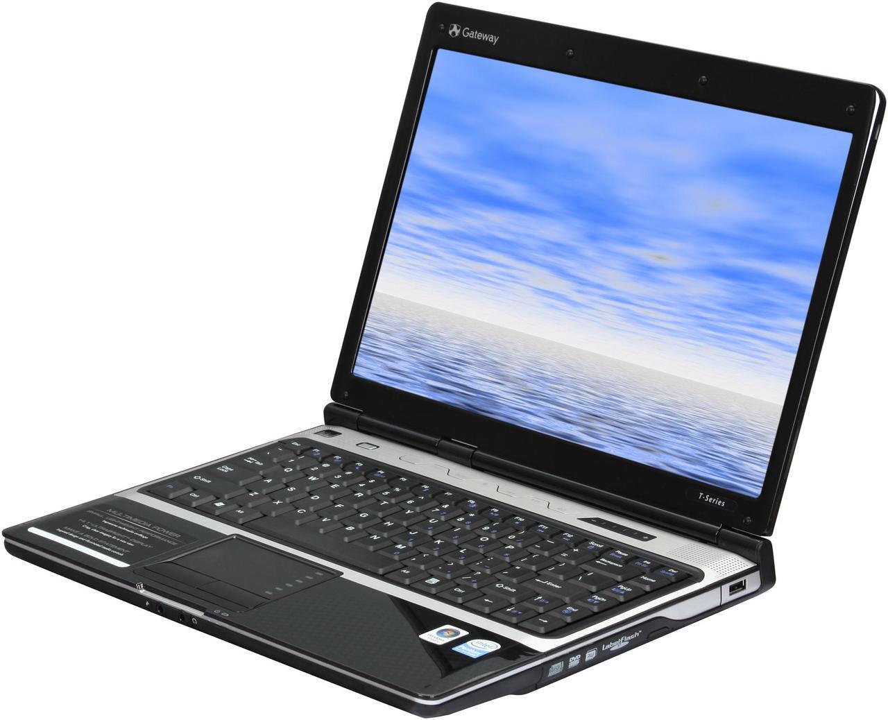 Main image of Gateway Laptop Intel Pentium T3400 2GB Memory 250GB HDD Intel GMA X3100 14.1" Windows Vista Home Premium T-6345U