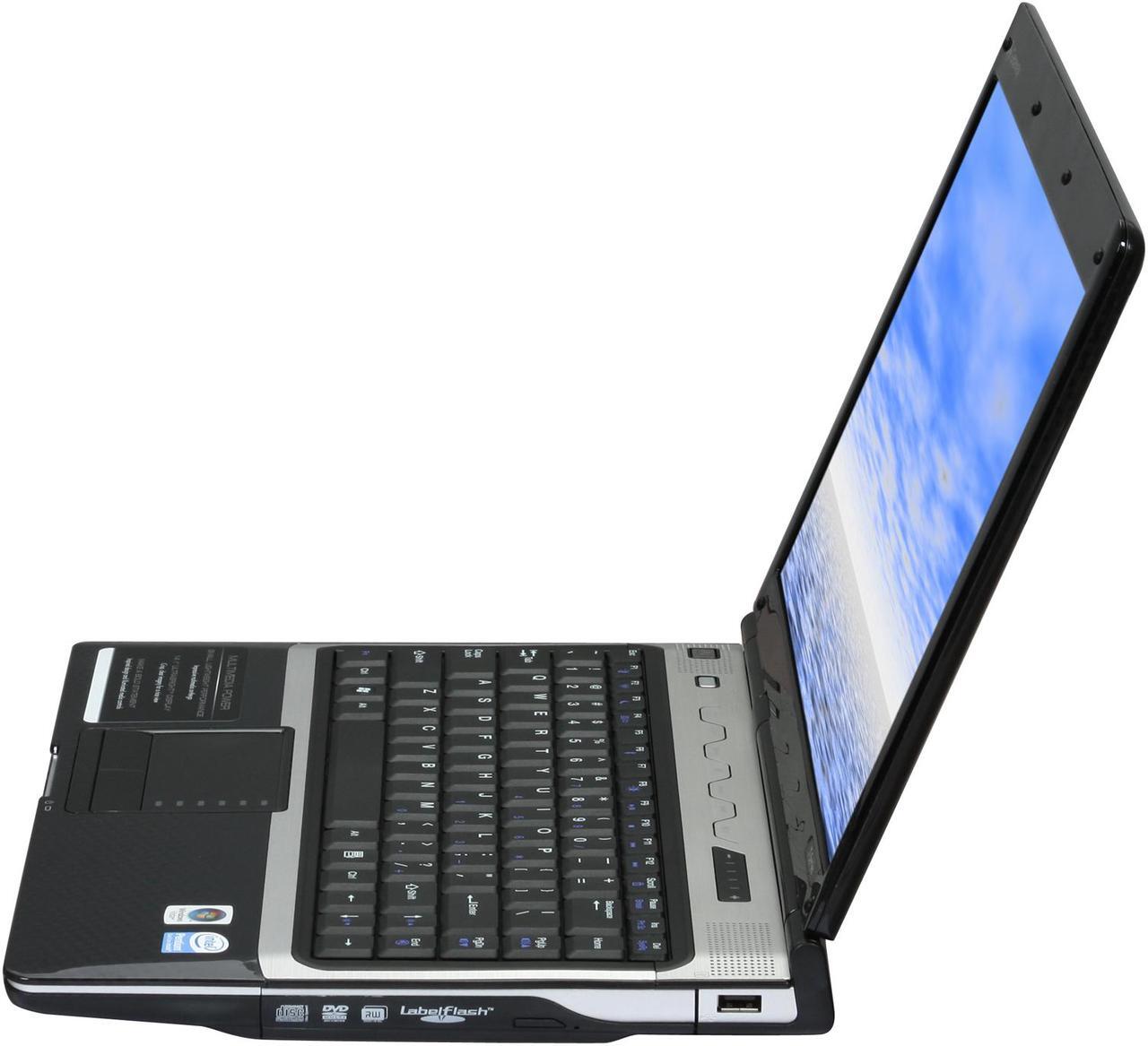 Alt view image 2 of 12 - Gateway Laptop Intel Pentium T3400 2GB Memory 250GB HDD Intel GMA X3100 14.1" Windows Vista Home Premium T-6345U