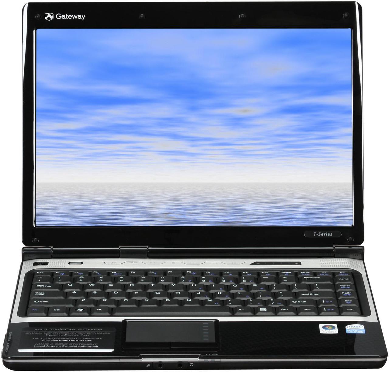 Alt view image 6 of 12 - Gateway Laptop Intel Pentium T3400 2GB Memory 250GB HDD Intel GMA X3100 14.1" Windows Vista Home Premium T-6345U