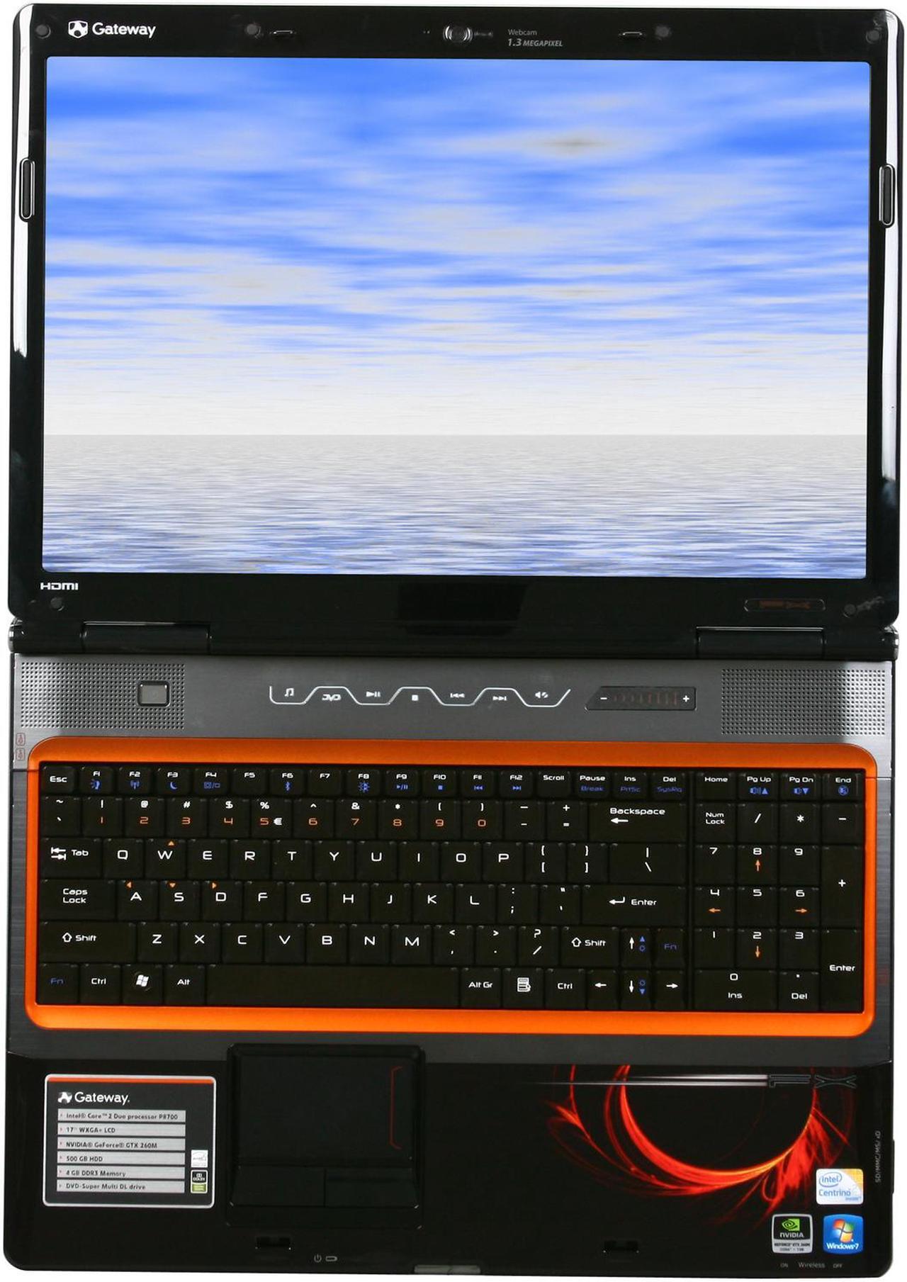 Alt view image 6 of 8 - Gateway Laptop Intel Core 2 Duo P8700 4GB Memory 500GB HDD NVIDIA GeForce GTX 260M 17.0" Windows 7 Home Premium 64-bit P-7908u FX Edition