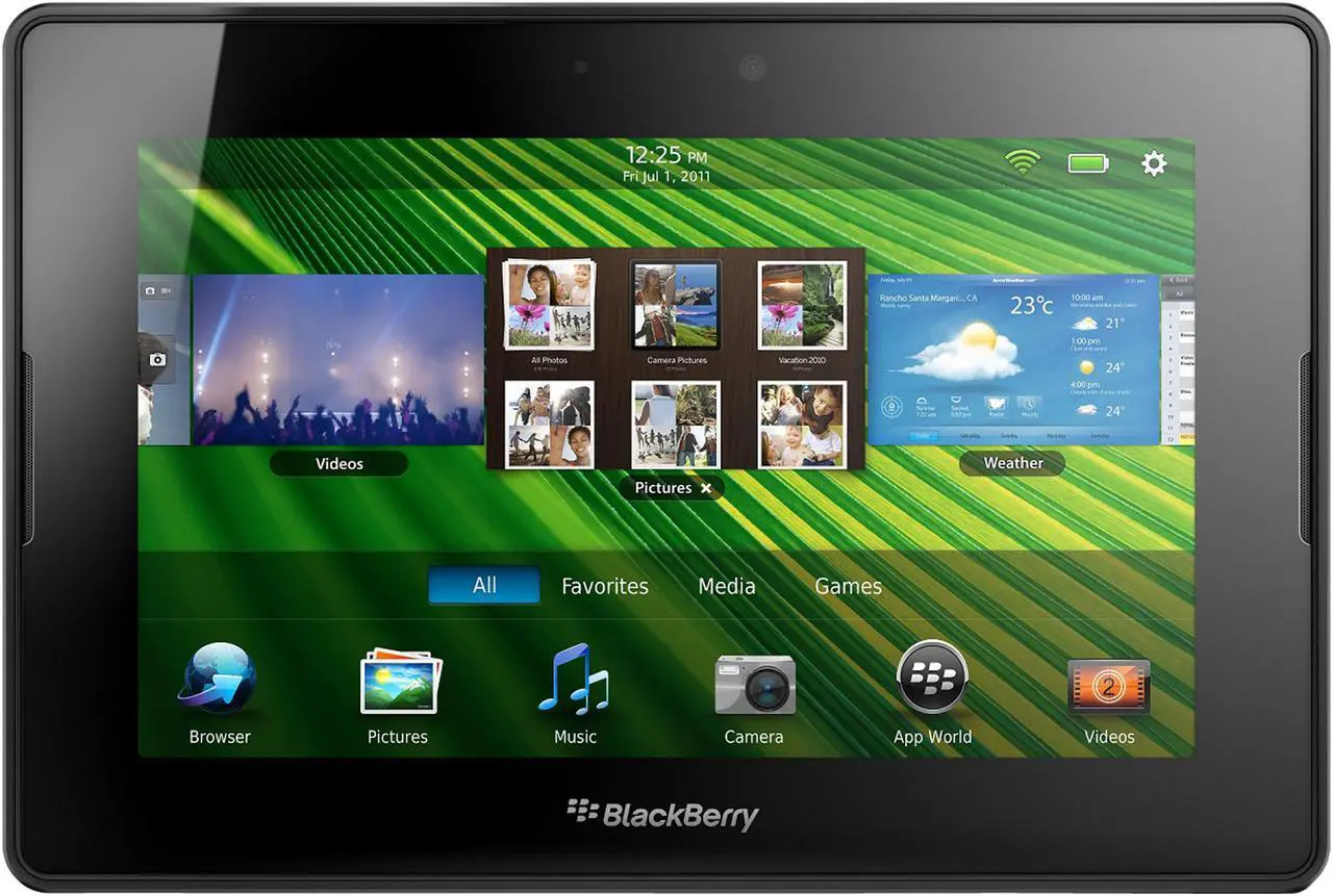 Main image of BlackBerry PlayBook 16GB Tablet TI OMAP4430 1.00GHz 7" Wide SVGA 1GB RAM Memory 16GB Storage PowerVR SGX540