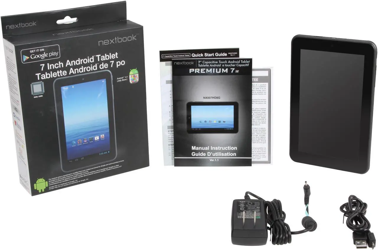 Alt view image 8 of 8 - Nextbook 7" Android Tablet - Dual Core 1.50Ghz 1GB RAM 8GB Flash, Android 4.1 GMS (M7000NBD)