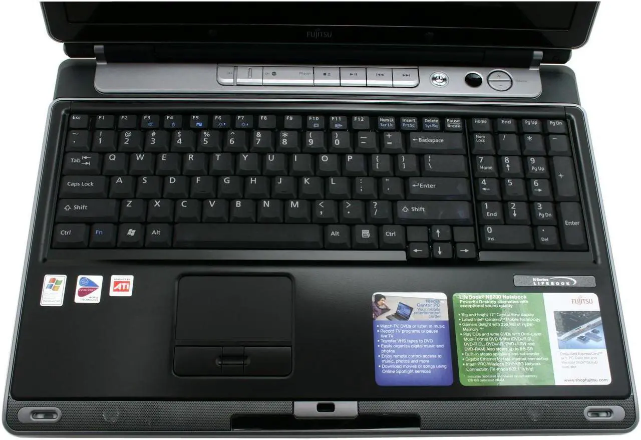Alt view image 4 of 13 - Fujitsu Laptop LifeBook Intel Pentium M 750 1GB Memory 200GB HDD ATI Mobility Radeon X600 17.0" Windows XP Media Center Edition 2005 N6220