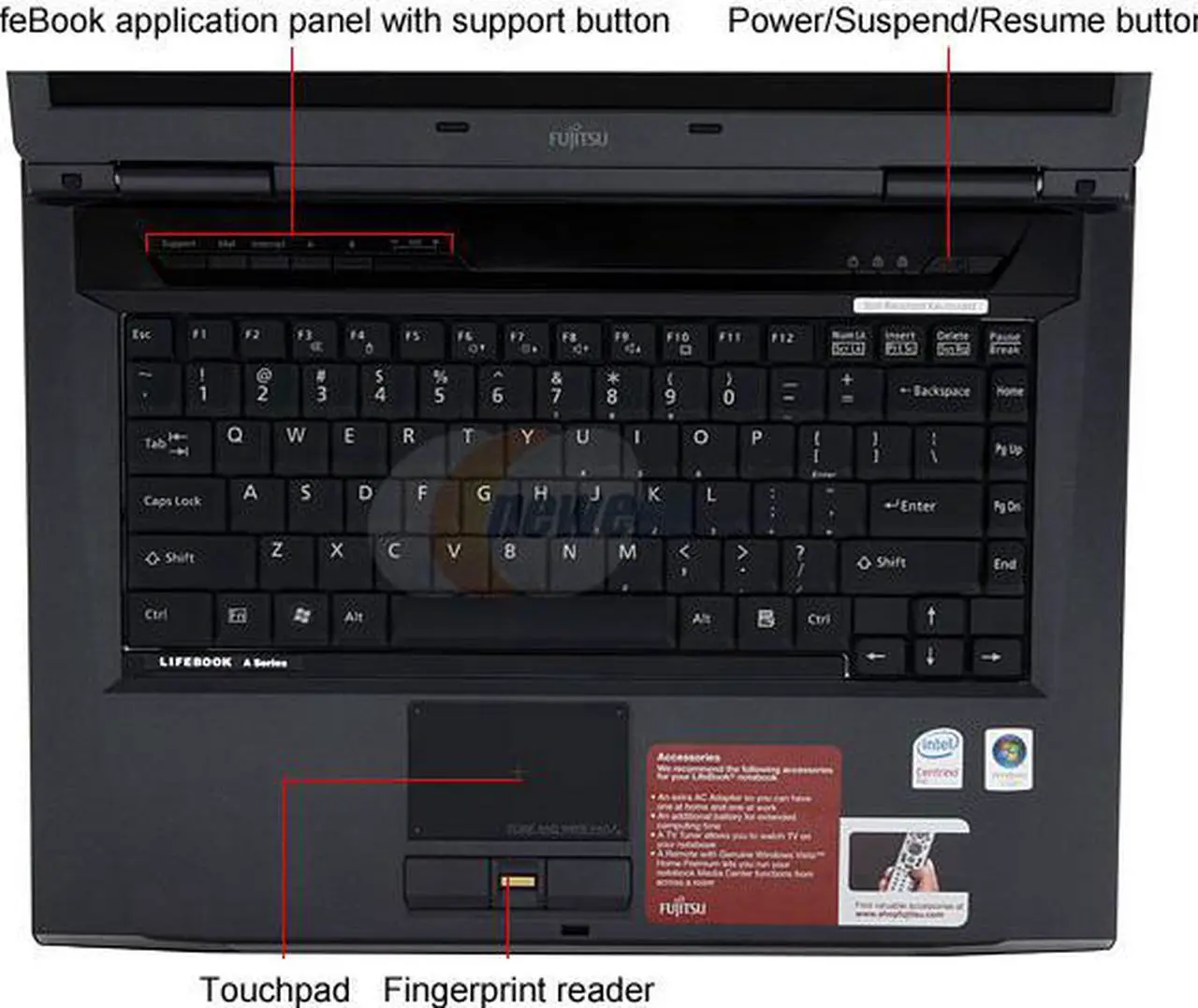 Alt view image 4 of 14 - Fujitsu Laptop LifeBook Intel Core 2 Duo T5250 1GB Memory 160GB HDD Intel GMA X3100 15.4" Windows Vista Home Premium A6110(FPCR32373)