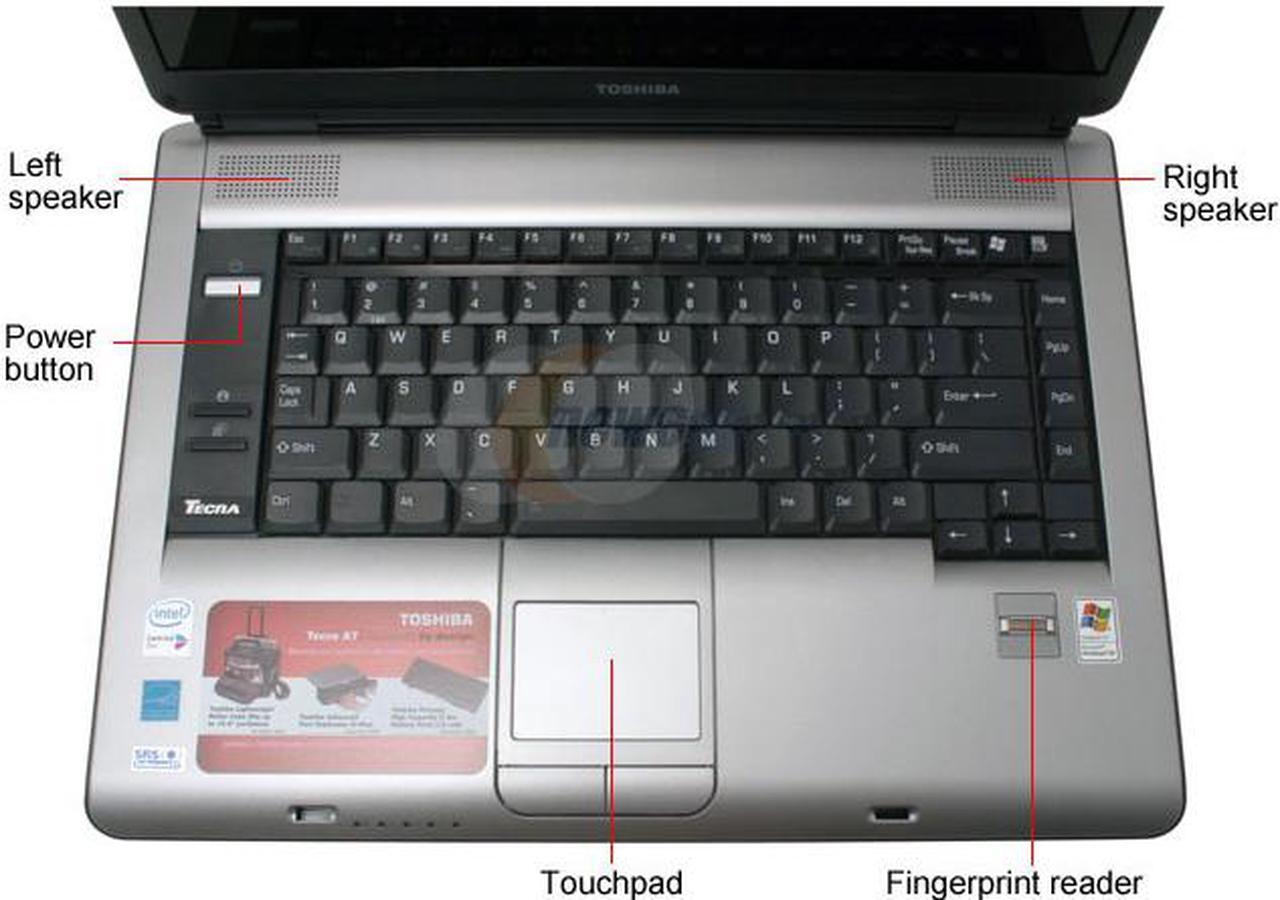 Alt view image 4 of 14 - TOSHIBA Laptop Tecra Intel Core Duo T2400 512MB Memory 80GB HDD Intel GMA 950 15.4" Windows XP Professional A7-S712