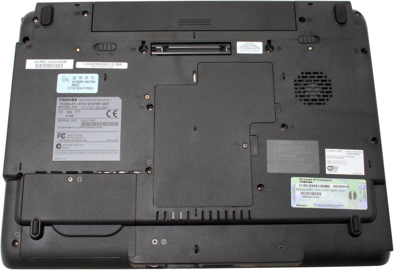 Alt view image 10 of 14 - TOSHIBA Laptop Tecra Intel Core Duo T2400 512MB Memory 80GB HDD Intel GMA 950 15.4" Windows XP Professional A7-S712