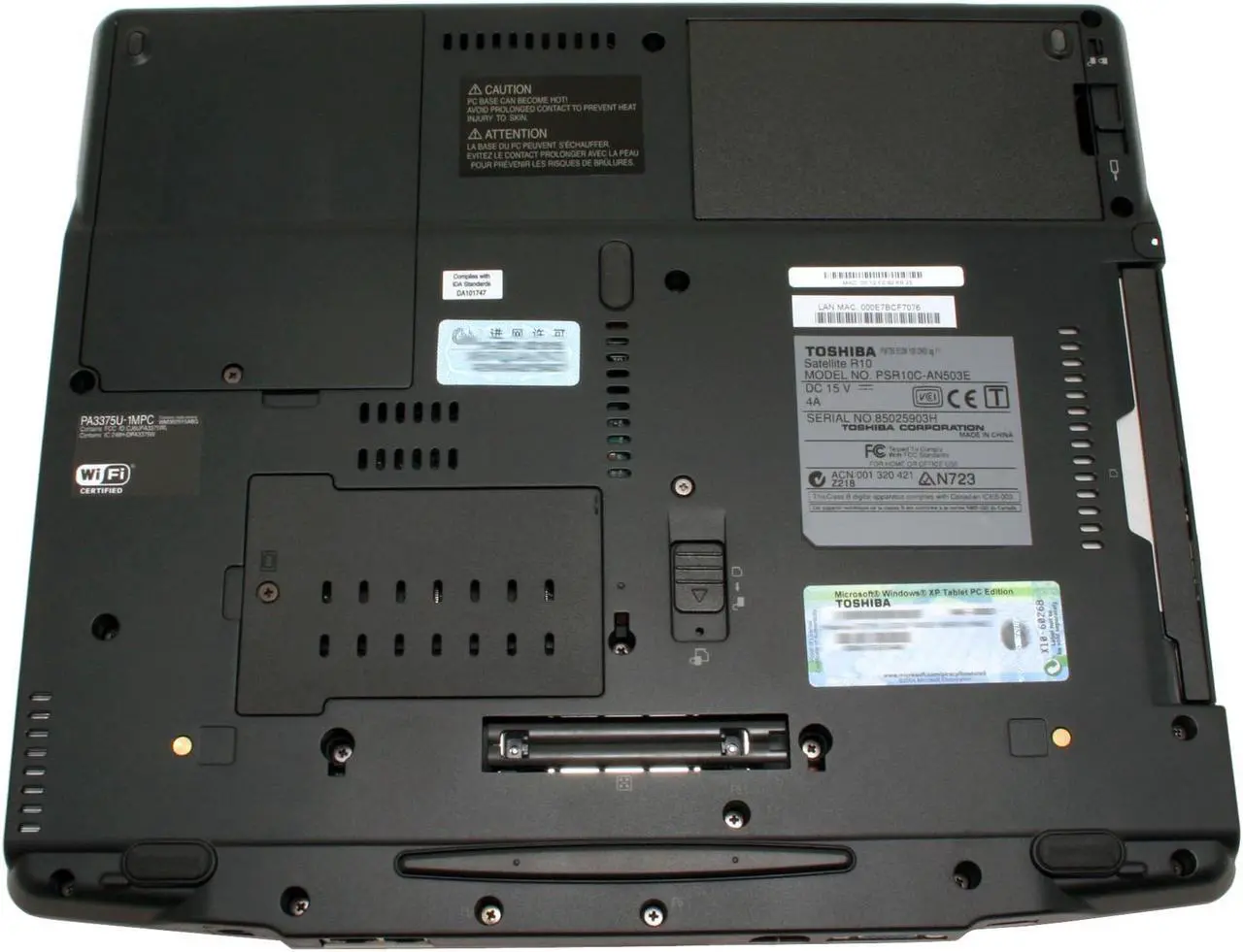 Alt view image 10 of 14 - TOSHIBA Satellite R10 512MB Memory 14.1" 1024 x 768 Tablet PC Windows XP Tablet PC Edition