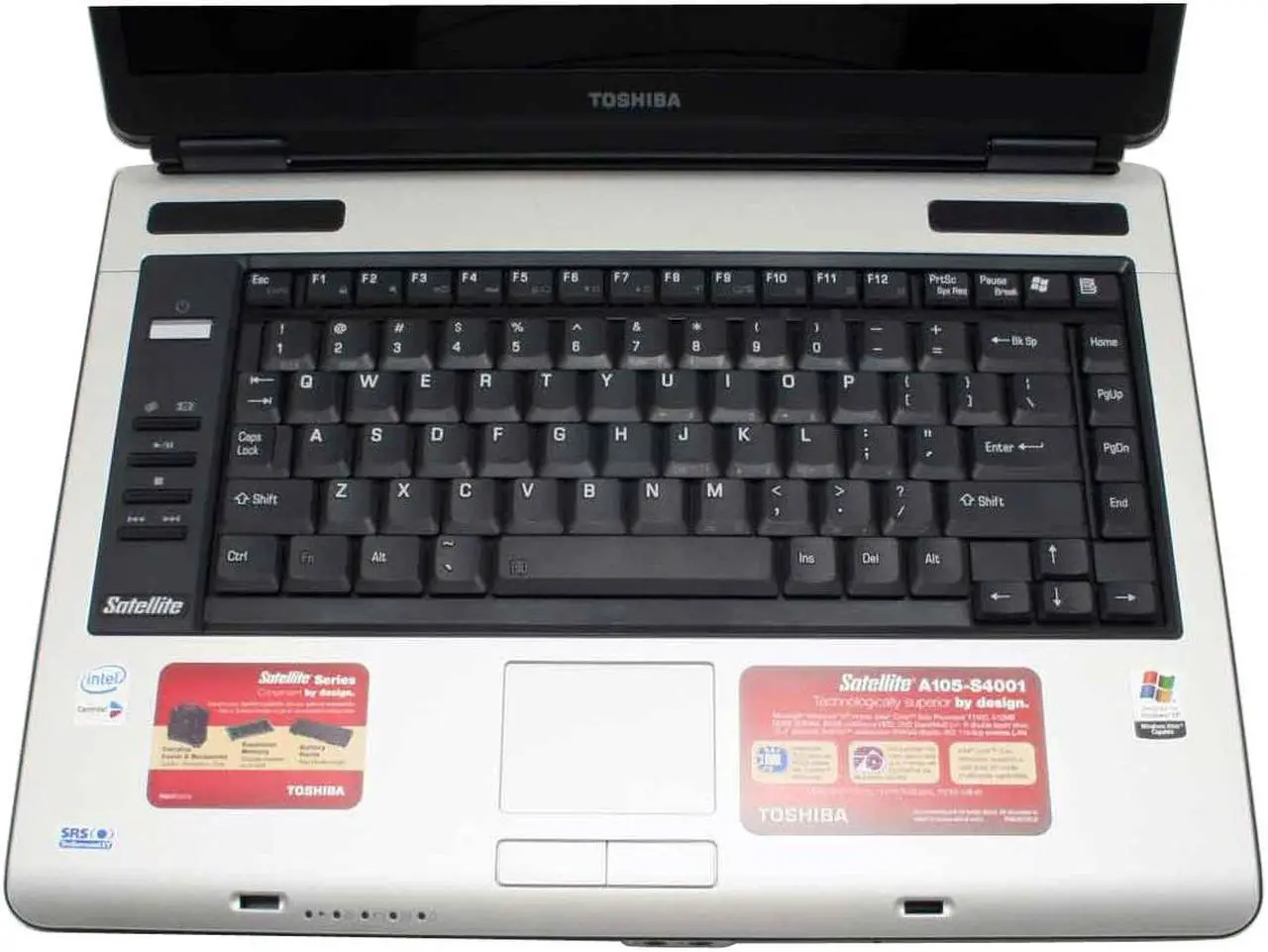 Alt view image 4 of 14 - TOSHIBA Laptop Satellite Intel Core Solo T1300 512MB Memory 60GB HDD Intel GMA 950 15.4" Windows XP Home A105-S4001